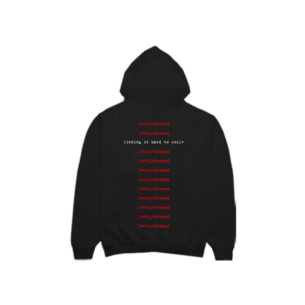 finding it hard to smile black hoodie