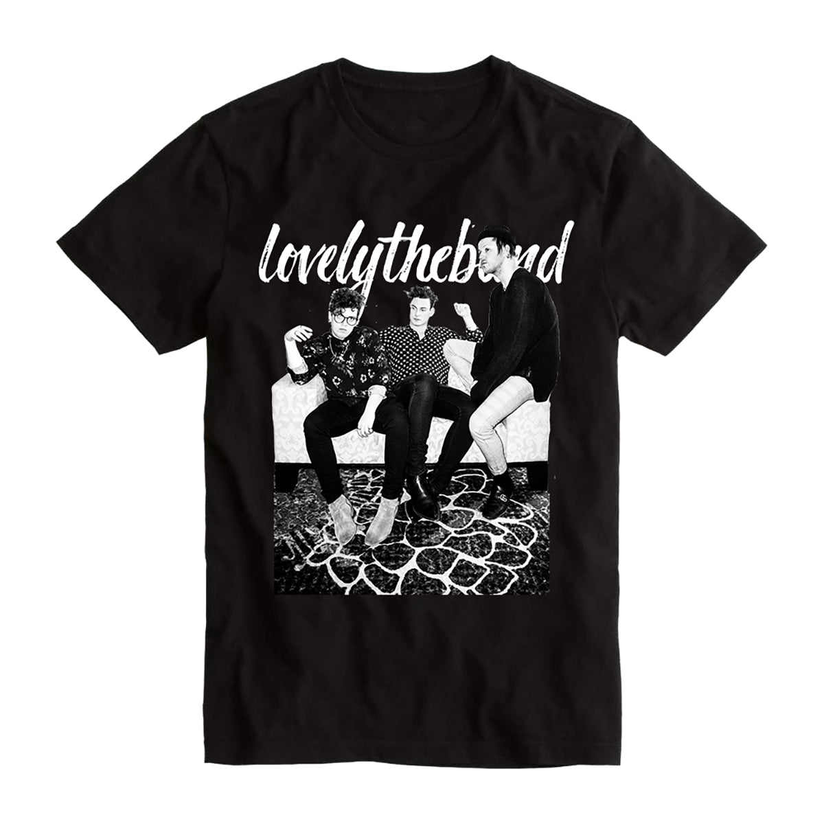 b&w photo black t-shirt