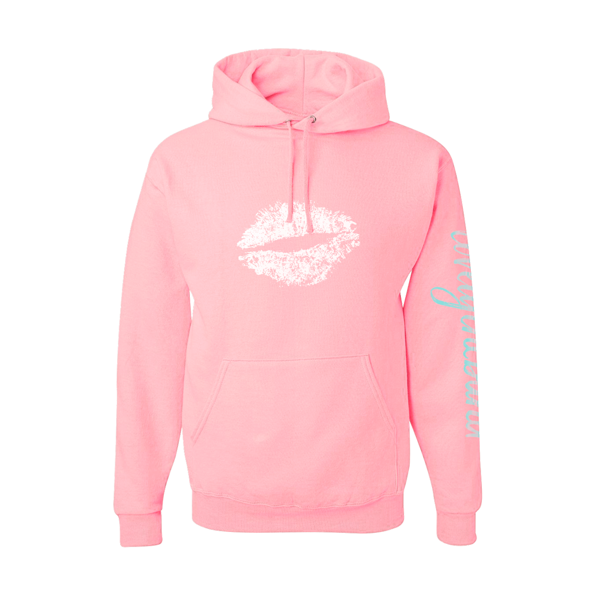 lovelytheband lips pastel pink hoodie