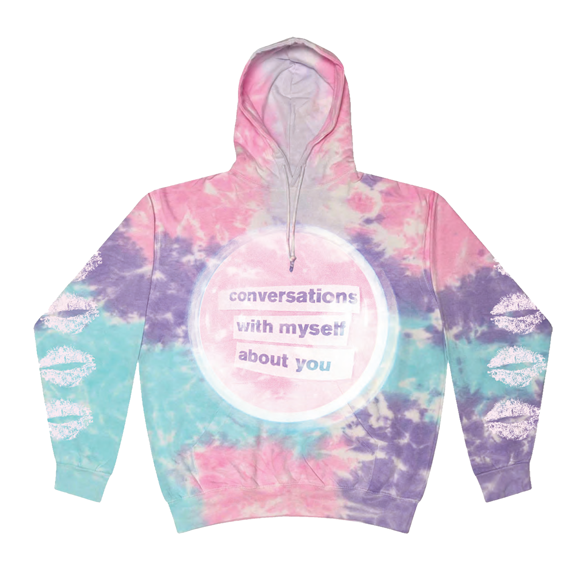 conversations with myself about you tie dye hoodie